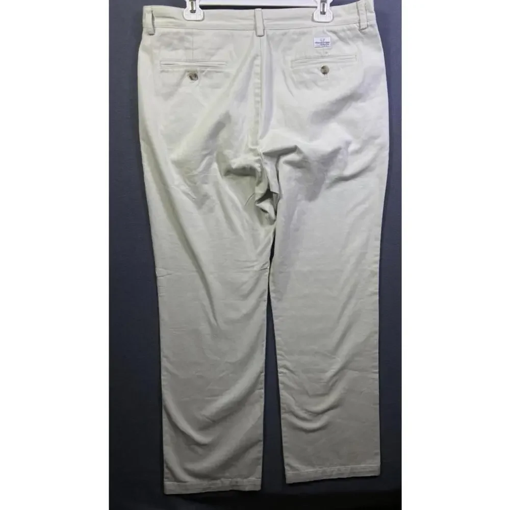 Vineyard Vines 36x32 solid stone beige Club Pant classic fit sz 37x31 Preppy EUC